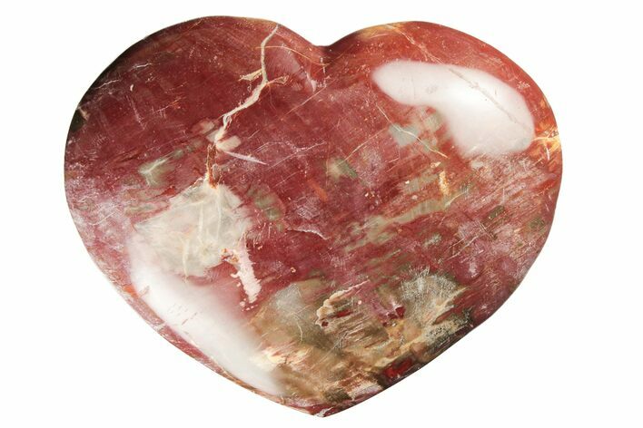 Polished Triassic Petrified Wood Heart - Madagascar #194890